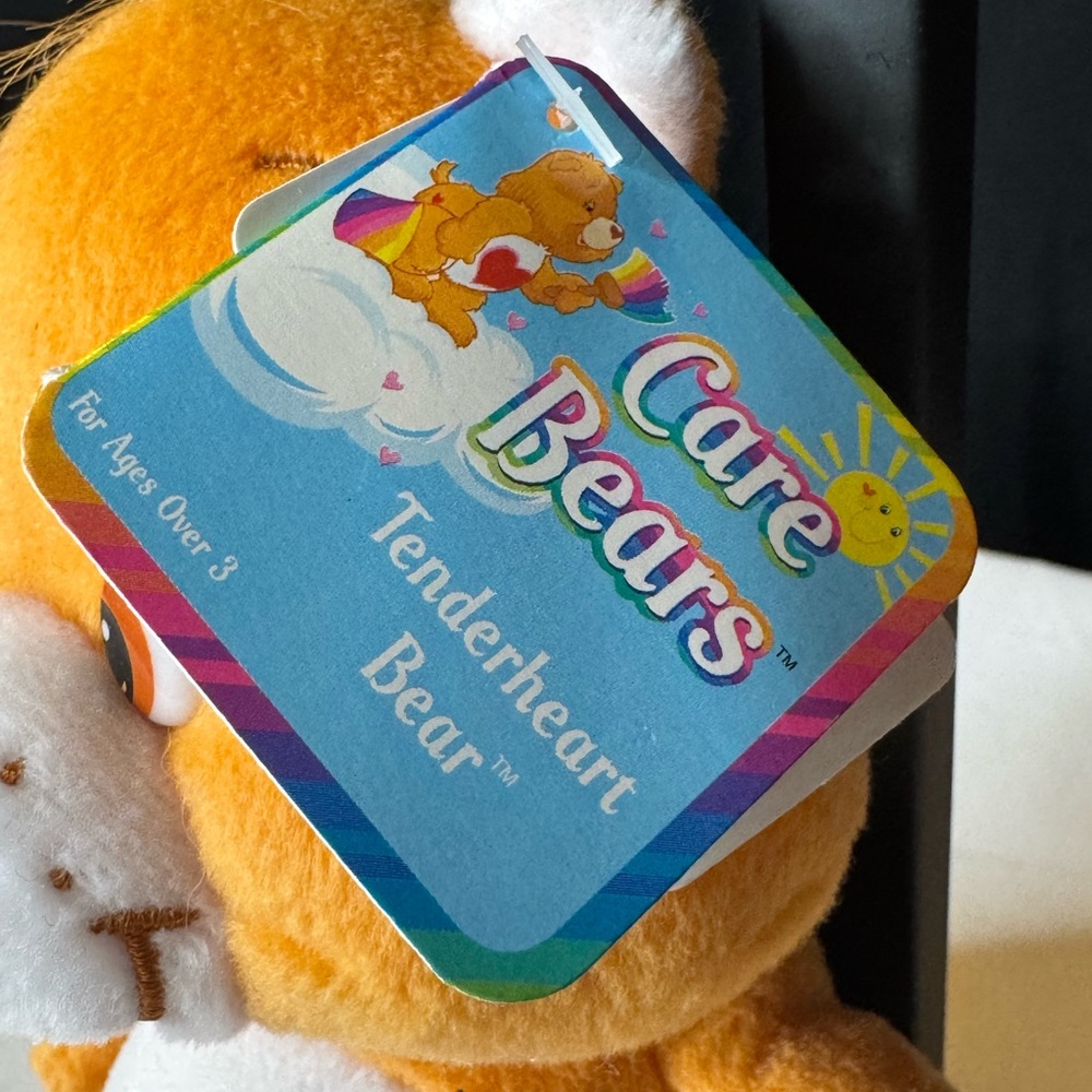 Care Bears Tenderheart Bear Orange Plush NWT 10” Heart Belly - Picture 3 of 7